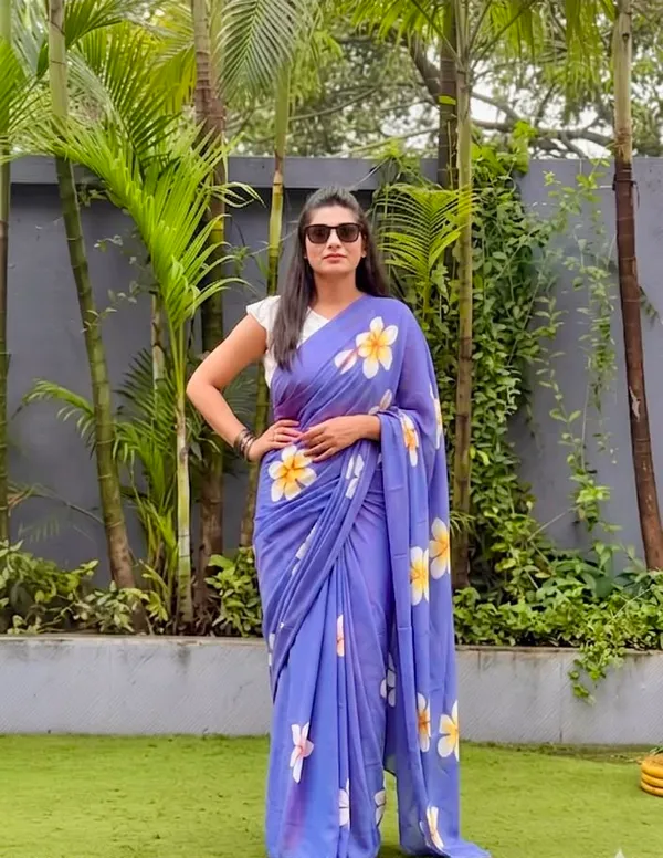 Blue_Linen_Cotton_Saree_For_Women