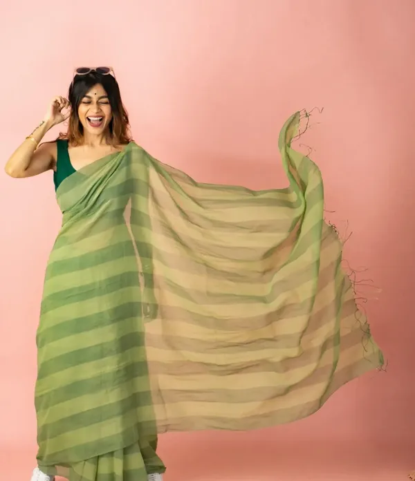 Green_Premium_Linen_Cotton_Saree_For_Women