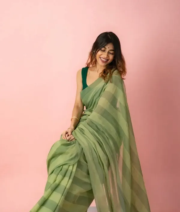 Green_Premium_Linen_Cotton_Saree_For_Women