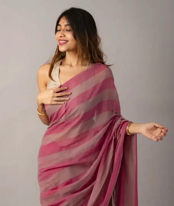 Pink_Premium_Linen_Cotton_Saree_For_Women