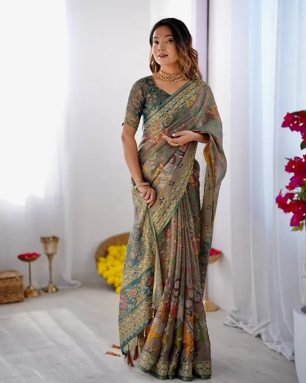 Grey_Linen_Cotton_Saree_For_Women
