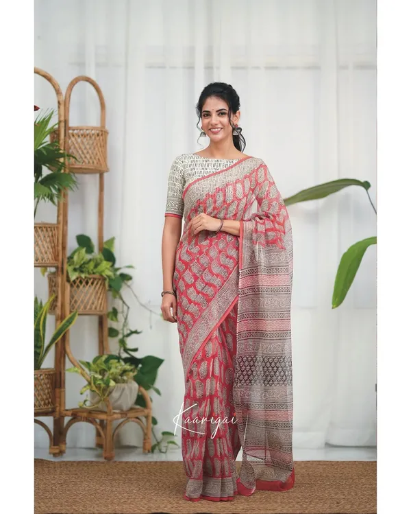 Pink_Premium_Linen_Cotton_Saree_For_Women