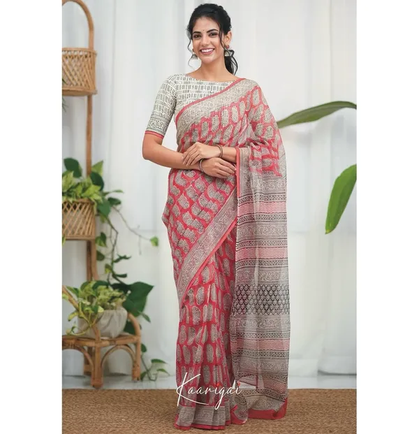 Pink_Premium_Linen_Cotton_Saree_For_Women