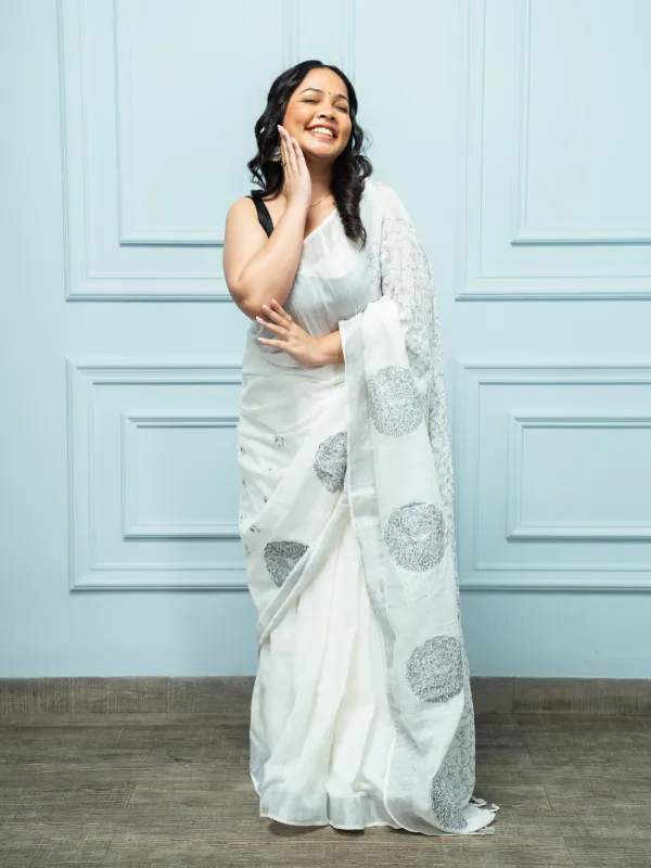 Black_Premium_Cotton_Kota_Check_Saree_For_Women