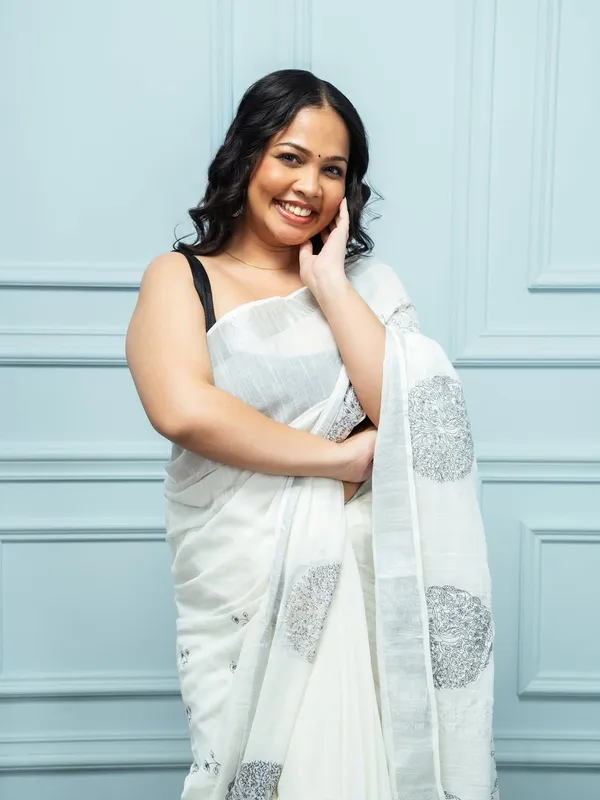 Black_Premium_Cotton_Kota_Check_Saree_For_Women