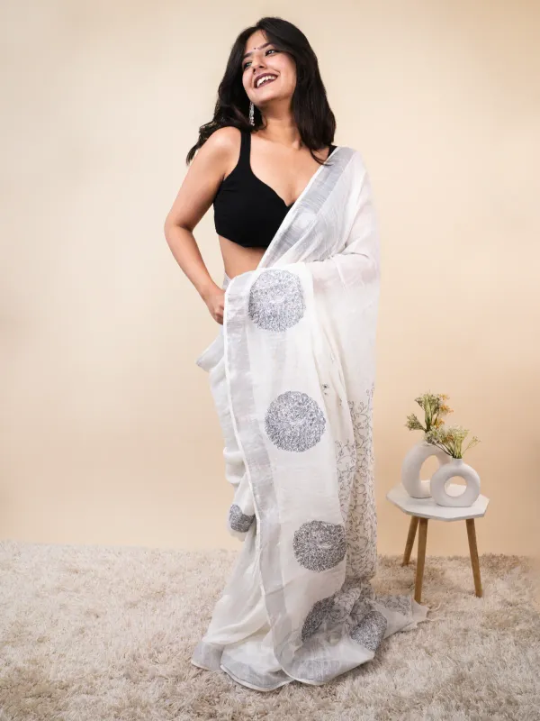 Black_Premium_Cotton_Kota_Check_Saree_For_Women
