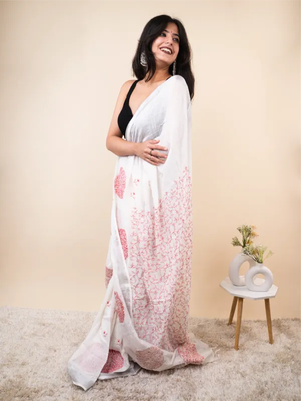 Pink_Linen_Cotton_Saree_For_Women