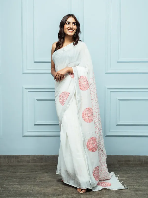 Pink_Linen_Cotton_Saree_For_Women