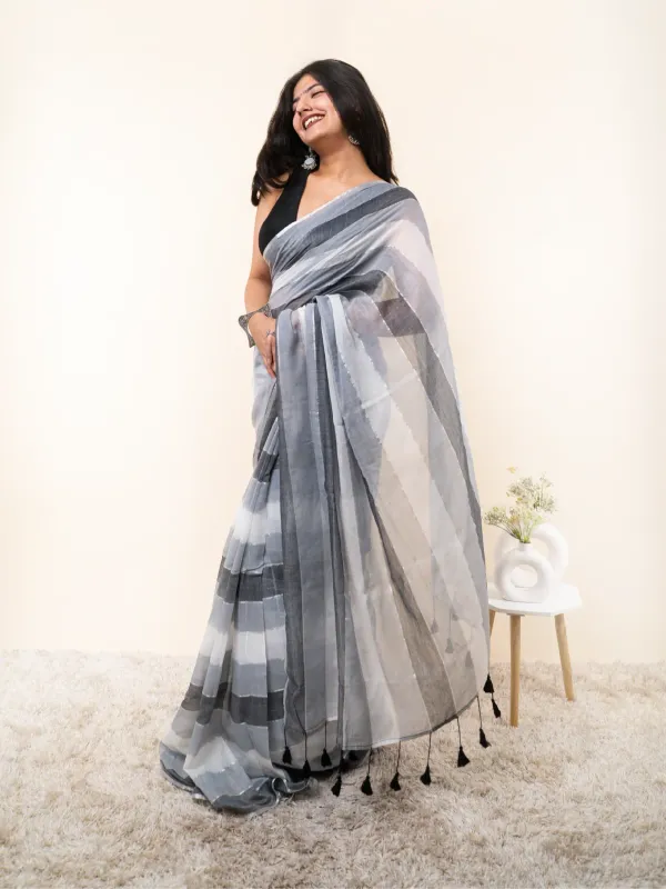Black_Premium_Linen_Cotton_Saree_For_Women
