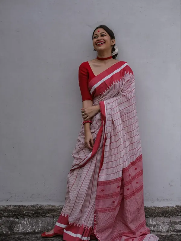 Pink_Premium_Linen_Cotton_Saree_For_Women