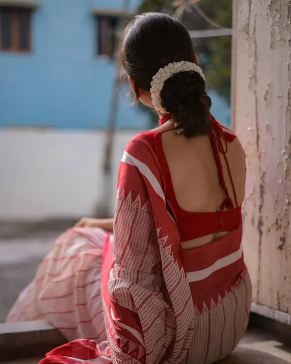 Pink_Premium_Linen_Cotton_Saree_For_Women
