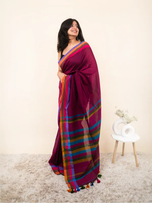 Pink_Premium_Linen_Cotton_Saree_For_Women