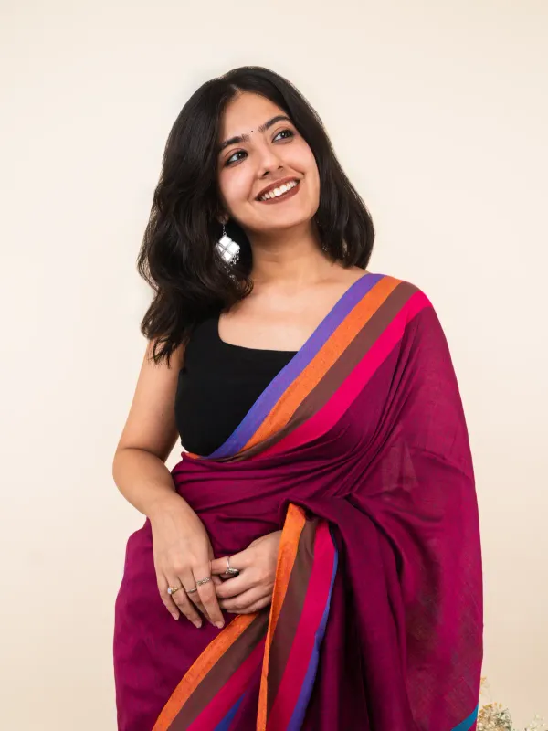 Pink_Premium_Linen_Cotton_Saree_For_Women