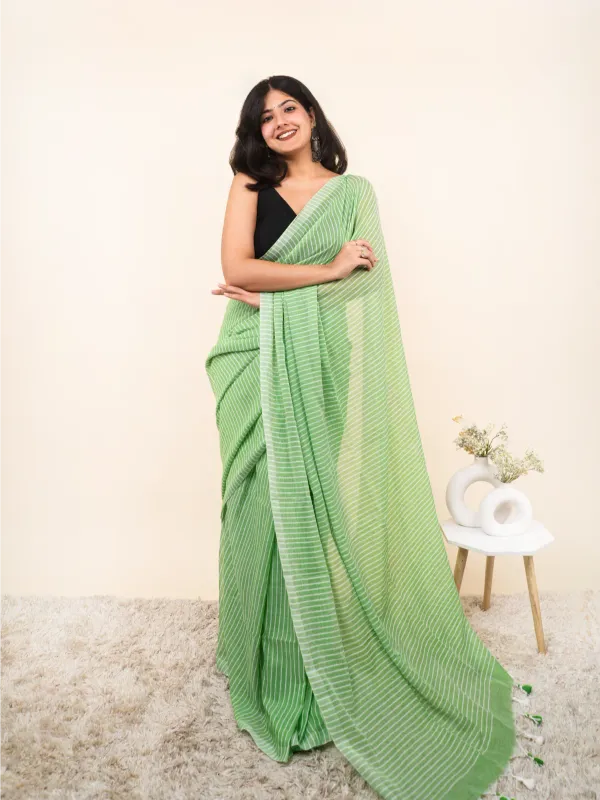 Green_Premium_Linen_Cotton_Saree_For_Women