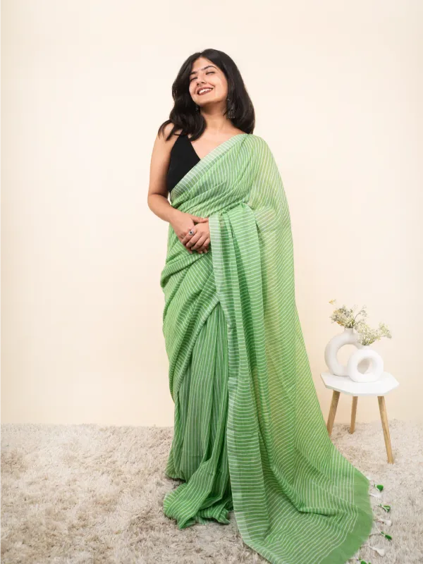 Green_Premium_Linen_Cotton_Saree_For_Women