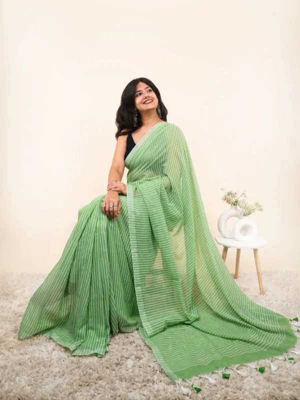 Green_Premium_Linen_Cotton_Saree_For_Women