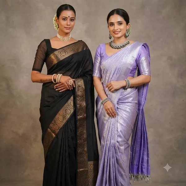 Black_and_Purple_Saree_for_women