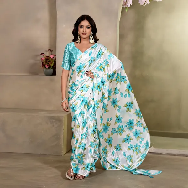 Blue_Flower_Ready_to_wear_Saree
