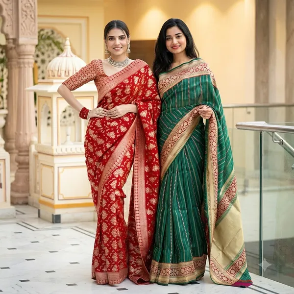 Green_and_Red_Saree_for_Women