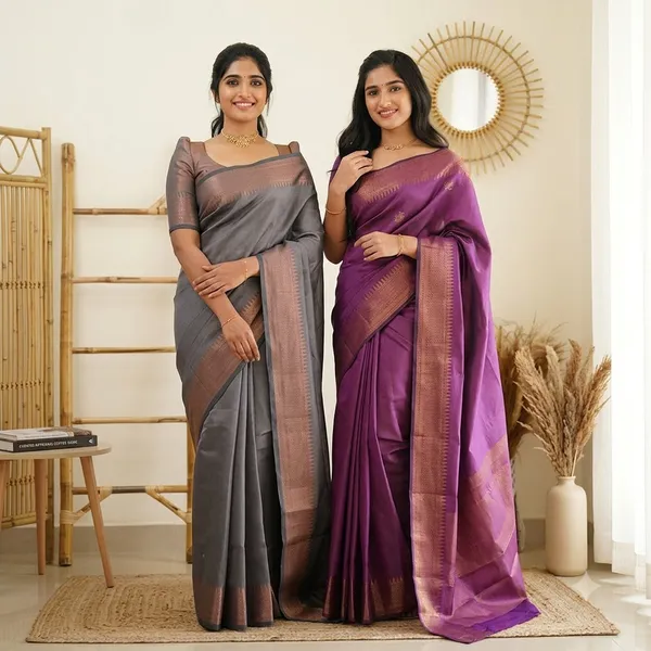 Pink_and_Grey_Saree_for_women