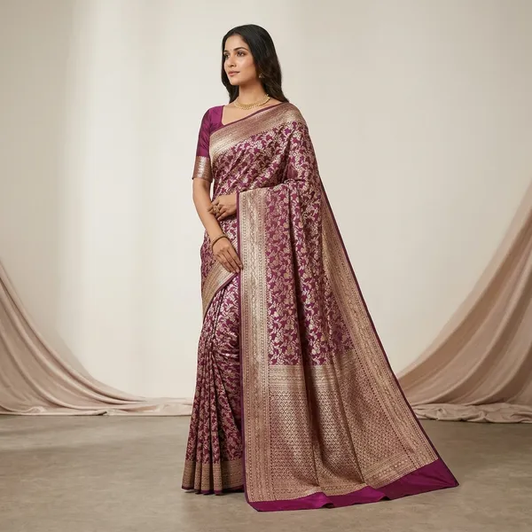 Wine_Litchi_Silk_Rich_Pallu_Jacquard_Saree_For_Women