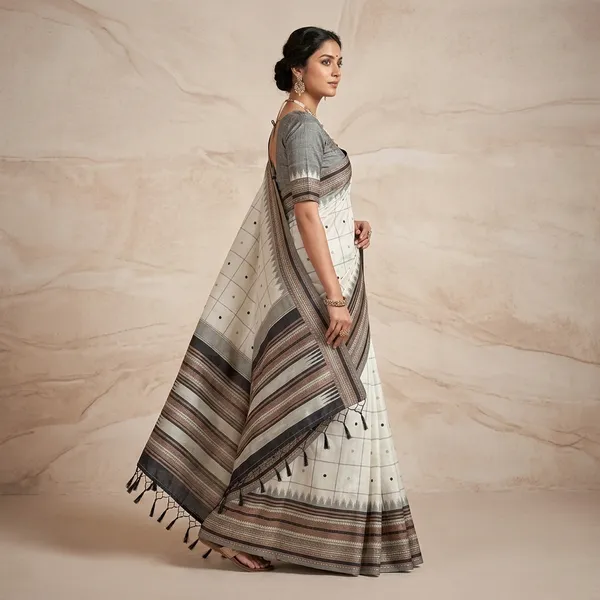 Black_White_Litchi_Silk_Jacquard_Saree_For_Women