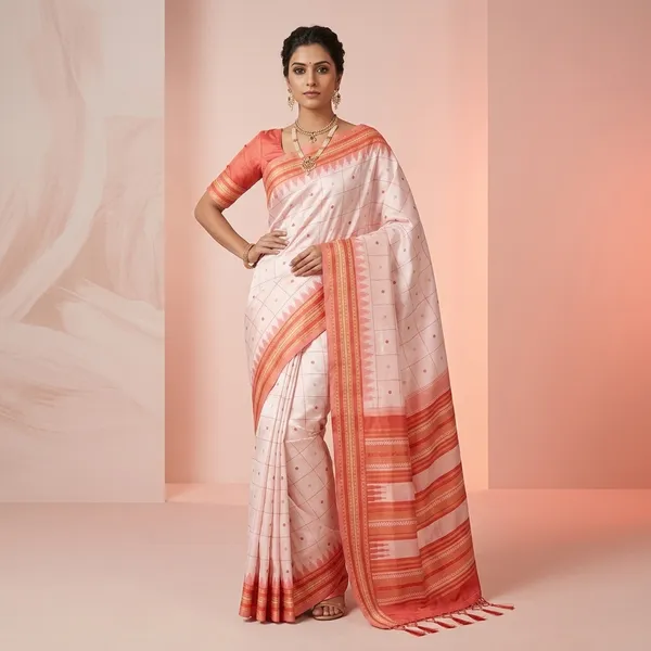 Red_Pink_Litchi_Silk_Jacquard_Pallu_Saree_For_Women