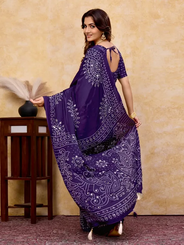 Purple_Dull_Moss_Georgette_Saree_For_Women