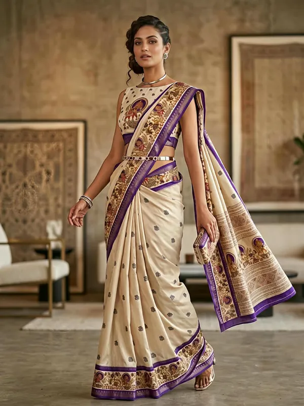 Purple_Marshmallow_Saree_For_Women