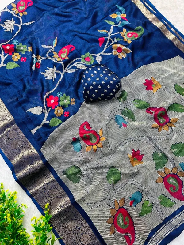 Blue_Marshmallow_Saree_For_Women
