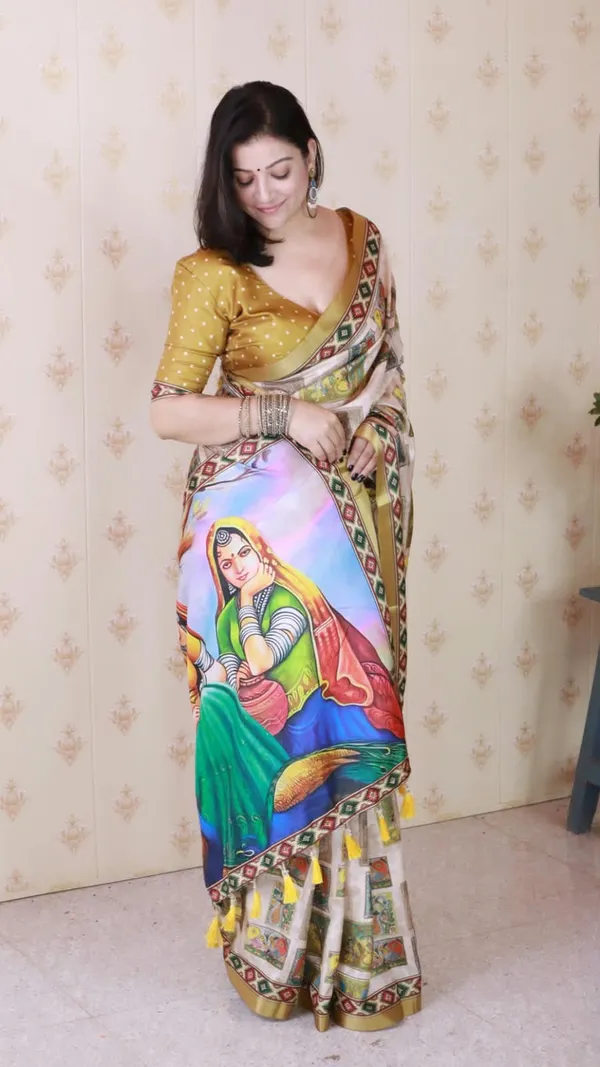 Gold_Mulmul_Cotton_Saree_For_Women