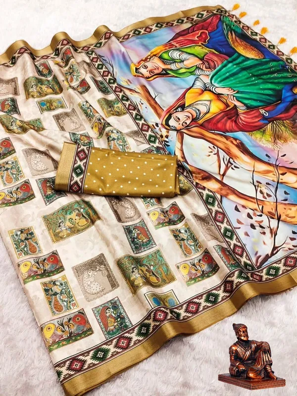 Gold_Mulmul_Cotton_Saree_For_Women