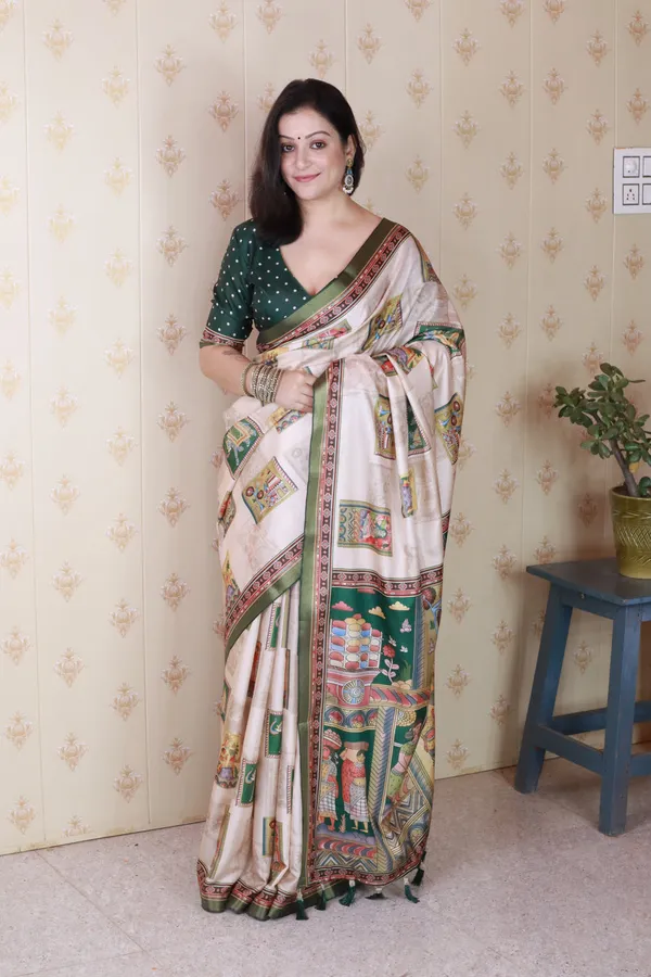 Green_Mulmul_Cotton_Saree_For_Women