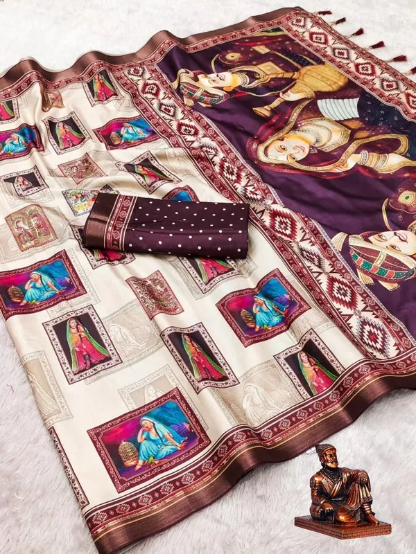 Maroon_Mulmul_Cotton_Saree_For_Women