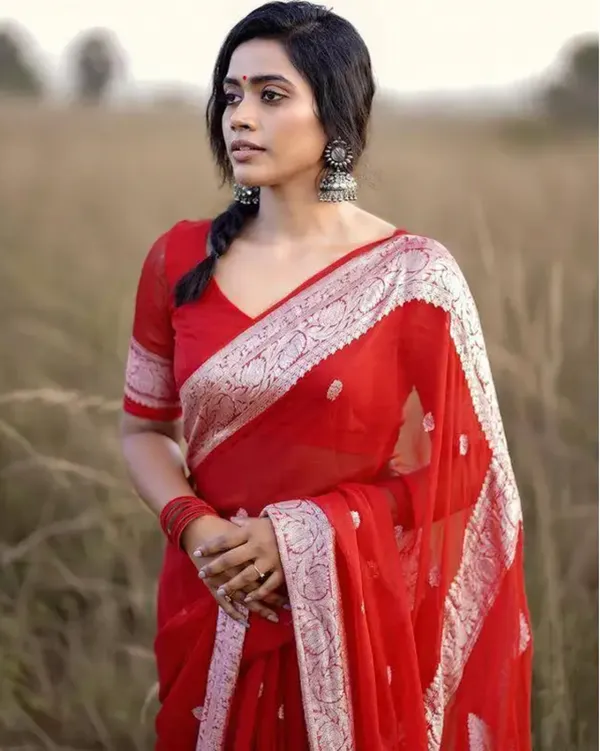 White_and_Red_Saree_for_Women