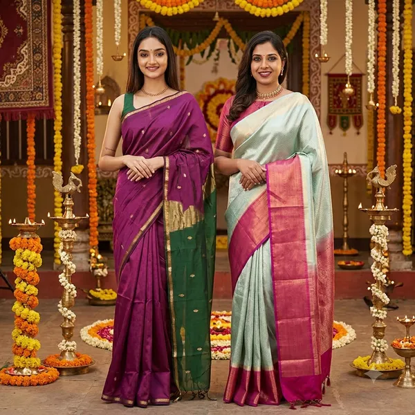 Wine_and_Mint_Green_Saree_for_Women