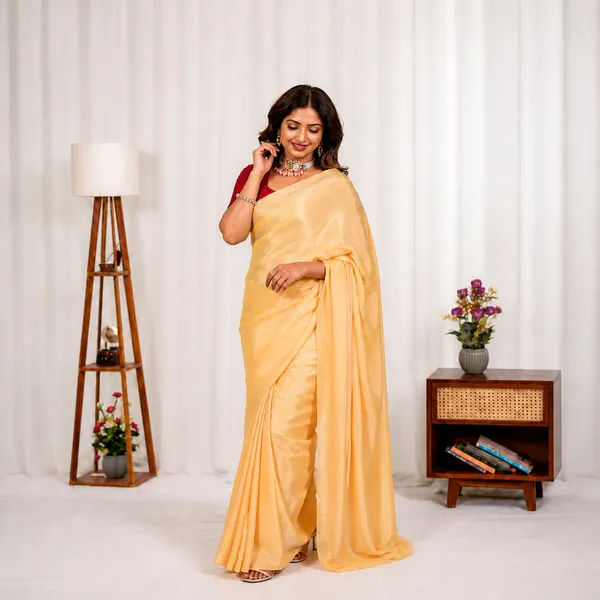Yellow_Premium_Linen_Cotton_Saree_For_Women