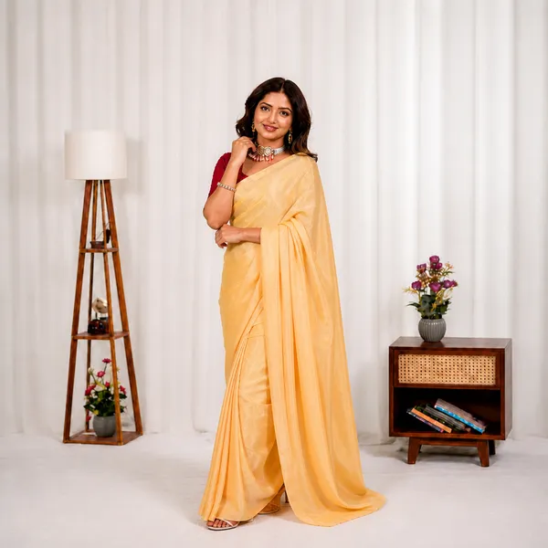 Yellow_Premium_Linen_Cotton_Saree_For_Women