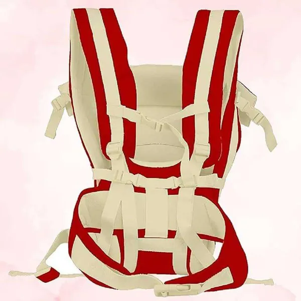 Red_And_Cream_Cotton_4_In_1_Ergonomic_Baby_Carrier_For_Baby_Under_3_Years