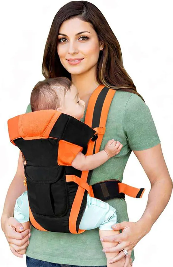 Orange_And_Brown_Cotton_Ergonomic_Baby_Carrier_For_Baby_Under_3_Years