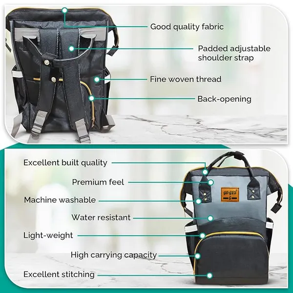 Grey_And_Black_Polyester_Multi_Pocket_Travel_Diaper_Backpack_For_Baby