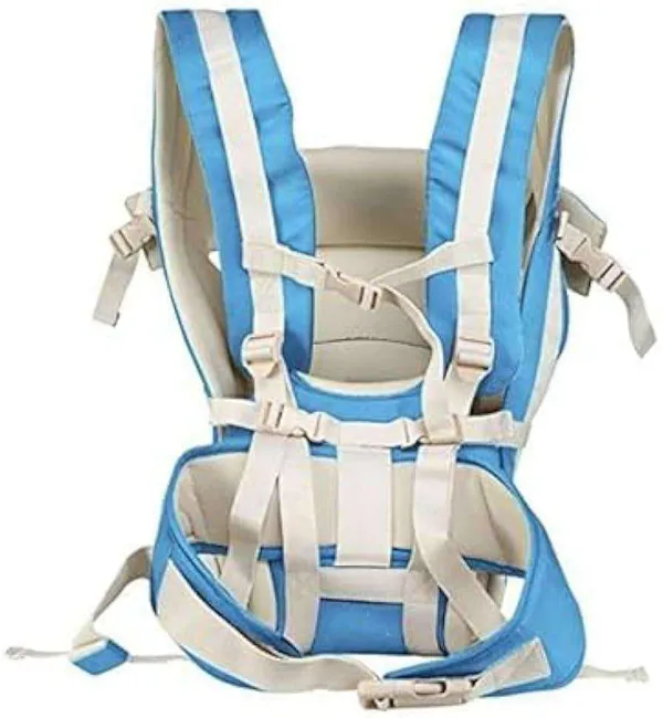 Sky_Blue_And_Cream_Cotton_4_In_1_Ergonomic_Baby_Carrier_With_Hip_Seat