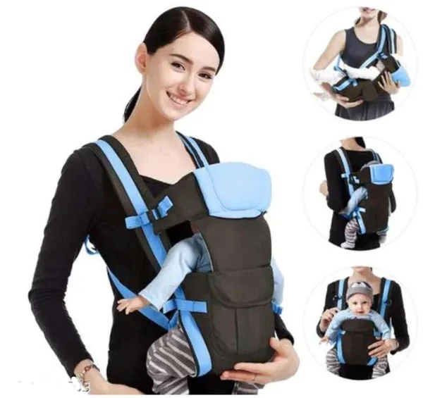 Sky_Blue_And_Black_Cotton_Ergonomic_Padded_Baby_Carrier_For_Baby_Under_3_Years