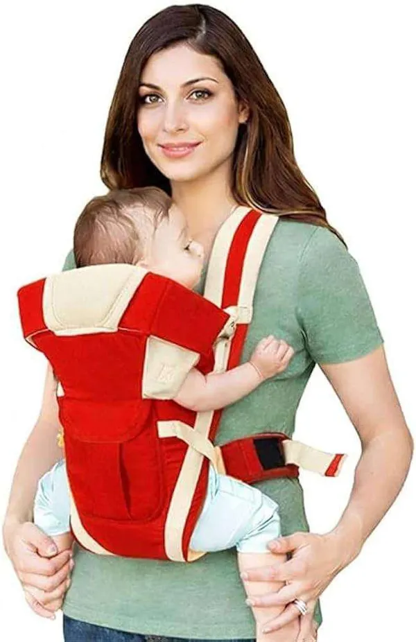 Red_And_Cream_Cotton_4_In_1_Ergonomic_Baby_Carrier_For_Baby_Under_3_Years