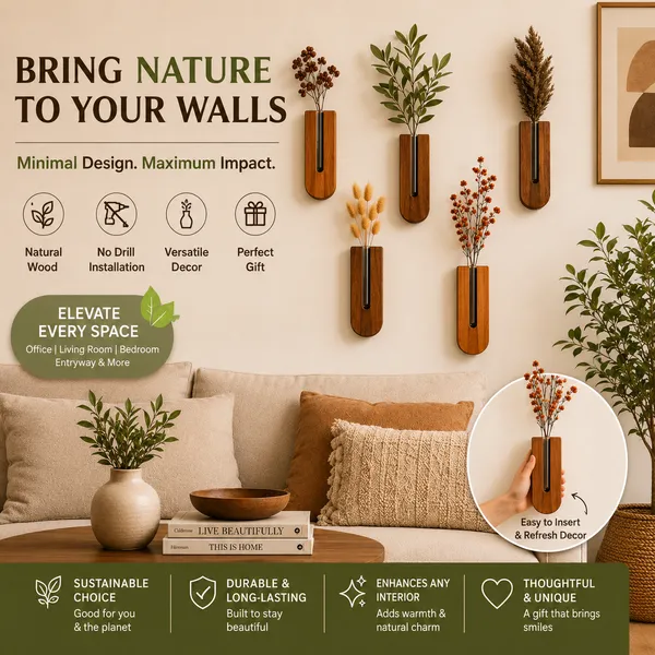 Wooden_Wall_Mounted_Vase_Set