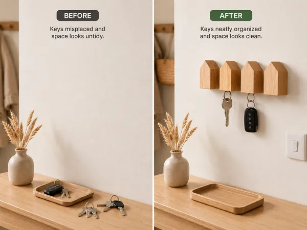 Wooden_House_Shaped_Wall_Mounted_Key_Holder_Rack