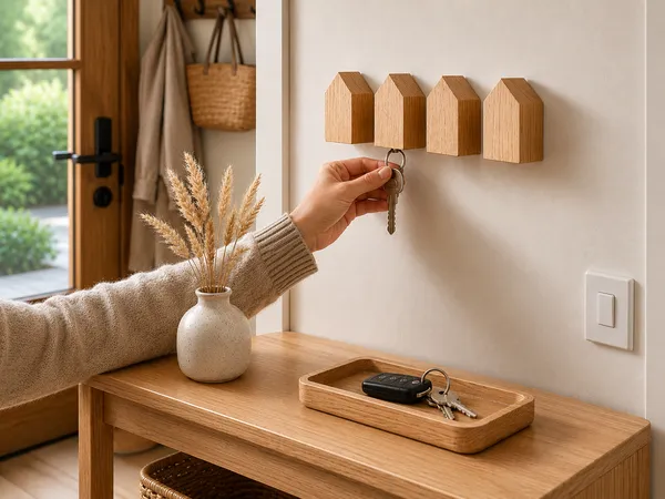Wooden_House_Shaped_Wall_Mounted_Key_Holder_Rack