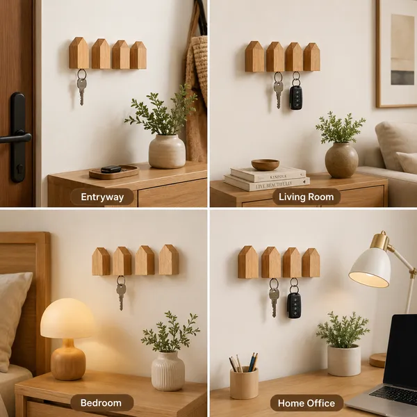 Wooden_House_Shaped_Wall_Mounted_Key_Holder_Rack
