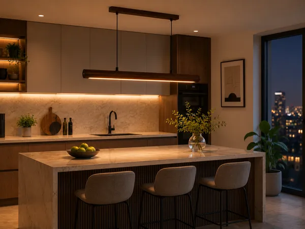Walnut_Wood_Linear_Led_Pendant_Light_With_Remote_Control