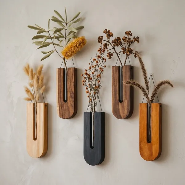 Wooden_Wall_Mounted_Vase_Set